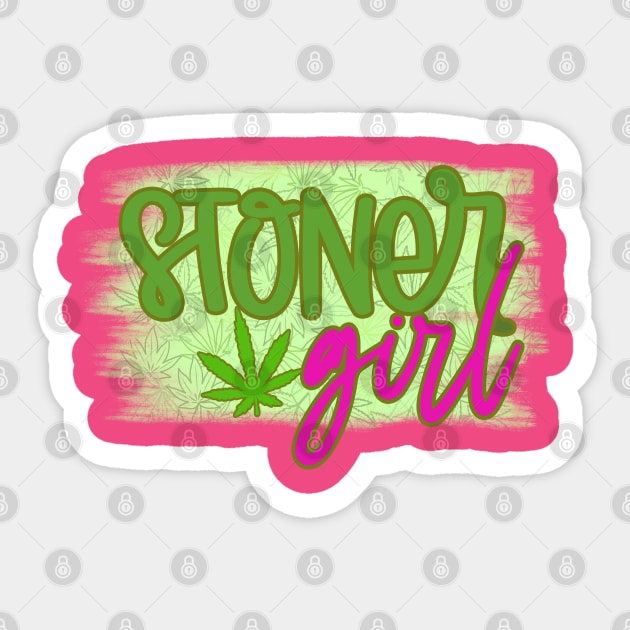 Stoner Girl. Sticker by piksimp